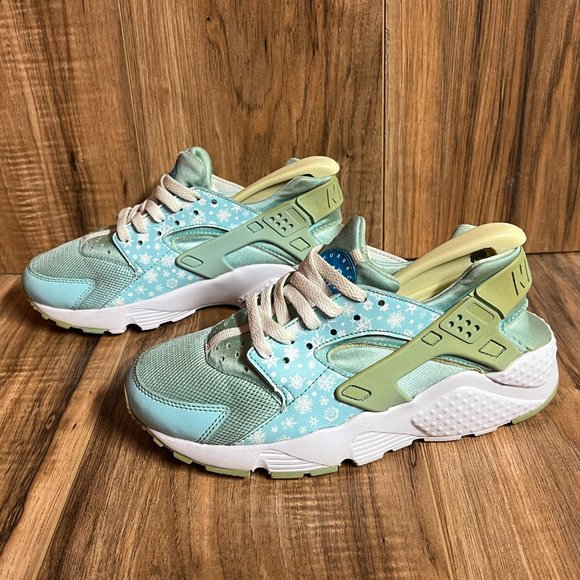 Nike Huarache Run Print GS Youth Running Shoes Blue White 704946 401 Size 5.5Y - Picture 3 of 8